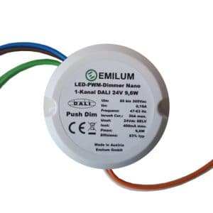 DALI LED-Dimmer Nano 1-kanal 230V Eingang mit inkludiertem galvanisch getrennten Netzteil Ausgang 24V 9.6W