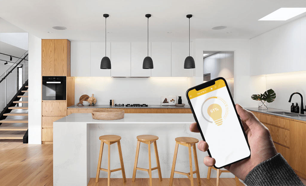 DMX Beleuchtung einer Küche gesteuert über ein evon Smart Home System