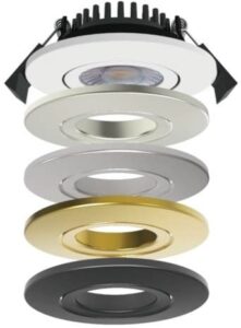 LED Spots in weiß, schwarz, gold, chrome und gebürstet