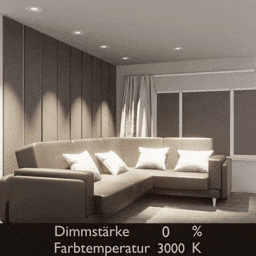 Dim to warm Prozess animiert