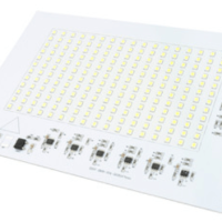 bestückte ALU LED-Platine mit Ansteuerung